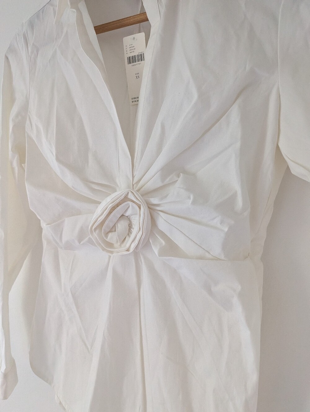 NWT! Anthropologie Maeve Twisted Rosette Long-Sleeve Blouse - Picture 5 of 6